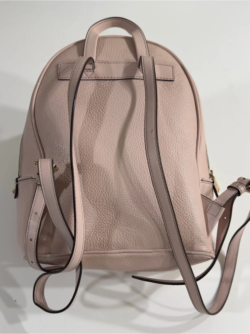 Michael Kors ADINA Women Leather PowderBlush Backpack, School Travel Bag 11x10x5